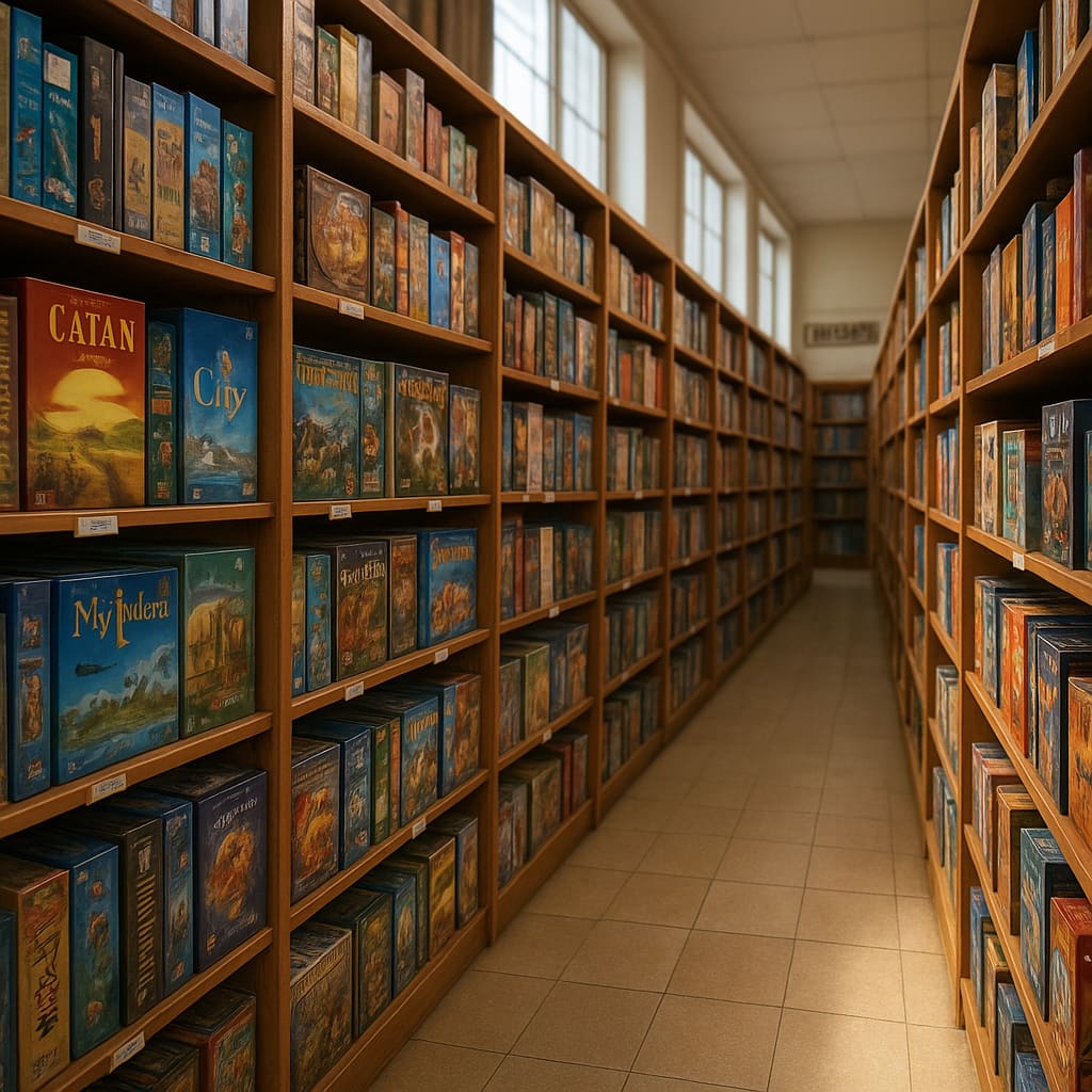 Spieleregal im Café