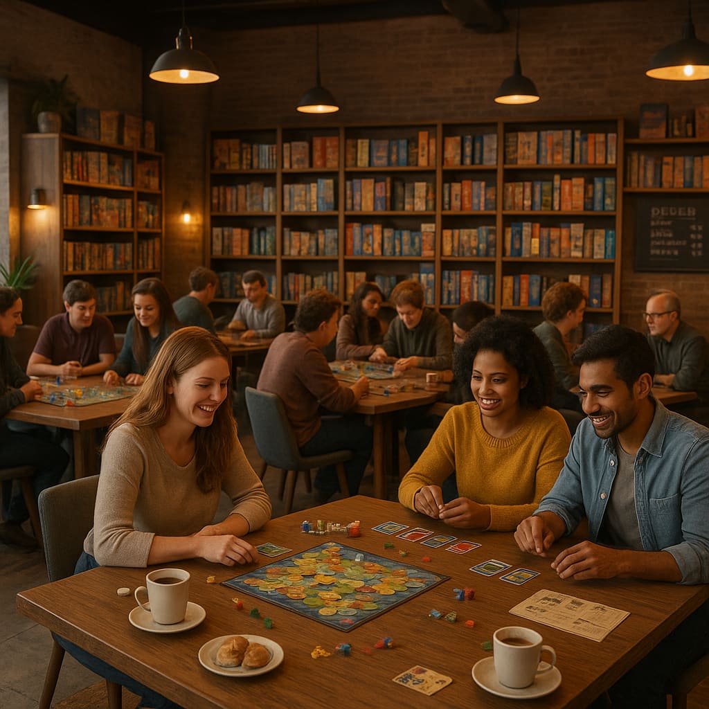 Gemütliches Board Game Café Interior